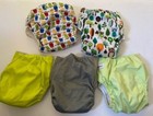 Baby Cloth Diaper Lot Pocket   Aio Green Owl Dana Banana Sweet Pea Unisex 5