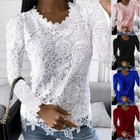 Women Lace Long Sleeves Pullover Tops Vest Ladies Summer Tank Tee Blouse T Shirt