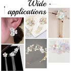 200x Flower Shape Acrylic Bead Caps Resin Craft Diy Jewelry Earring Making Clear