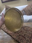 Vintage Engraved Copper  Serving Tray