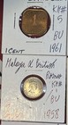 1948 - 1962 Malaya   British Borneo 1  5  10  20   50 Cents Xf - Bu 16 Coin Lot