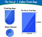 1 Gallon 140 Pcs  0 8-1 Gal  Small Clear Trash Bags  Strong 0 8 Gallon 1 Gallon