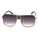 Gold Aviator Sunglasses Square Frame Gradient Lens Fashion Shades Casual Driving