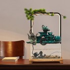 Indoor Tabletop Water Fountain Rockery Waterfall Decor W fish Tank11 8  6  18 