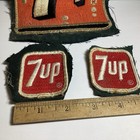 Vintage Lot Of 3 7up Uniform Patches 1 Large 2 Small Nice Lot