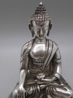 Fine Old Antique Tibetan Nepal Sterling Silver Shakyamuni Buddha Statue 4  297g