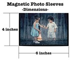 Iconikal Magnetic Picture Frame Photo Sleeves For 4x6 4 X 6 Inches  Black 