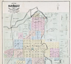1874 Faribault Minnesota Map Original Rice County   17x14  Railroads