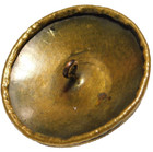 Large Ornate Antique Pierced Brass Glass Jewel Button Nice 1 5 16