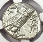 Attica Athens Athena Owl Ar Silver Tetradrachm 353 Bc - Certified Ngc Choice Xf