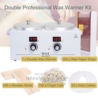 Wax Warmer Machine Pot Hot Double Heater Depilatory Paraffin Salon Wax Bean Kit