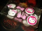 Hello Kitty Shower Curtain Hooks Set 12 Pink white Plastic Hv0114
