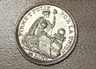 1916 Peru 1 2 Dinero Silver