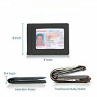 Rfid Men s Leather Slim Bifold Money Clip Wallet Front Pocket Credit Card Holder