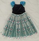 Nwot Frozen Anna Girls Costume Dress Tulle Overlay Elastic stretch