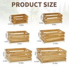 Wooden Crates For Display 6 Pack Large Rustic Nesting Wooden Basket With Hand   
