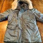 Vtg Usaf Air Force N-3b Parka Jacket 1960 Coyote Fur Hood Small Coat N3b
