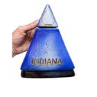 Jim Beam Whiskey Decanter 1970 Indianapolis Indiana Blue Gold Pharaoh Good