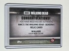 2017 Topps The Walking Dead Season 6 Walker Screen Worn Costume Relic Card 