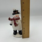 Vintage 5  Ceramic Snowman Ornament With Scarf New