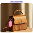 Vintage Motel Keychain 10 Pcs Blank Hotel Rhombus Retro Keys Tag Plastic Black