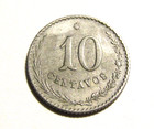 1900 Paraguay 10 Centavos Coin