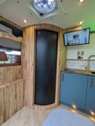 Matt Black Tambour Campervan Shower Door 2000mm X 800mm  easy Cut  - Flex Track
