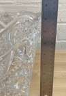 Antique Lead Crystal Ice Bucket Hand Cut Starburst Czechoslovakia Pristine