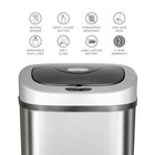 Touchless Motion Sensor Trash Can Automatic Stainless Steel Soft Close Waste Bin