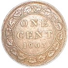 1903 Canada Large One Cent Coin Edward Vii Canadian 1 Penny Km  8 Bronze 25 4mm