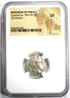 Lysimachus Ar Drachm Silver Thrace Coin 305-281 Bc - Certified Ngc Vf