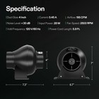 Vivosun 4  Inline Duct Fan 195cfm 2500rpm Vent Blower For Grow Tent Ventilation