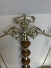 Vintage Brass Wood Scales Of Justice Balance Scale Law Office Desk Decor Display