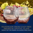 Nutrichef 2 Sets Crystal Stemless Wine Glasses-ultra Clear  Hand Blown  pair 