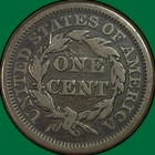 1851 Braided Hair Large Cent Fine F Coin  46480