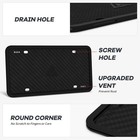 Silicone License Plate Frames 2 Pack Black Side-opening License Bracket Holder W