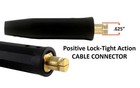 300 Amp Welding 2-50ft Lead Set Lc40 Ends 1 0 Awg Cable W stinger   Ground Clamp
