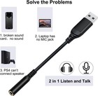 Usb To 3 5mm Jack Audio Adapter Headphone Microphone External Sound Card Aux Usb