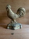 Cast Iron Rooster Door Stop Chicken Farmhouse Decor 6 Lbs 12  Tall Doorstop Vtg