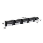 38   Vanity 5 Light Modern Led Matte Black For Bathroom Mirror Wall Lamp Fixture