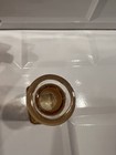 Vintage Art Glass Perfume Bottle Cut Glass Square Shape Faceted Glass Stopper