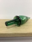 Vintage Mcm Empoli Genie Bottle Decanter Stopper -dark Emerald Green Glass  l29 