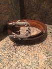 Kieselstein-cord Sterling Double Alligator Buckle W brown Alligator Belt Size 2