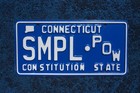 Connecticut Pow Sample License Plate - Prisoner Of War