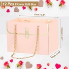 12 Pcs Flower Gift Box Paper Bouquet Flower Pink   Black   White