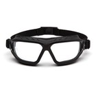 Pyramex Torser Rubber Gasket Sealed Safety Glasses - H2max Anti-fog Lens - Black