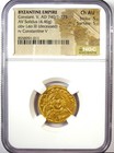 Constantine V Av Solidus 740-775 Ad - Ngc Choice Au - 5 5 Strike And Surfaces 
