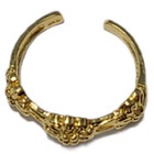 Toe Ring Flower Adjustable Gold Plated Over 925 Sterling Silver   23