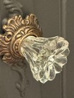 2 Golden Brass Antique Vintage Retro Drawer Cabinet Metal Knobs With Backplates