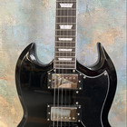 Usa Shipment Custom Sg Gloss Black Electric Guitar Chrome Hardware